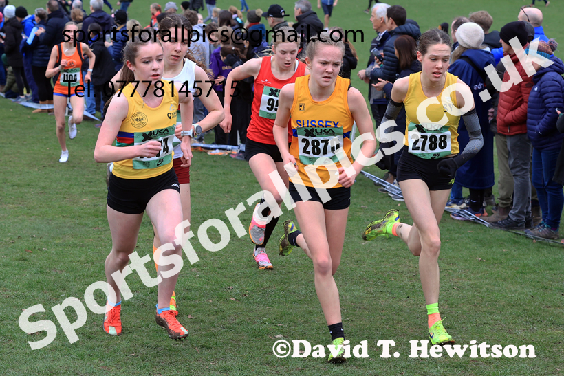 Girls Under-15s 2026 UK CAU Inter Counties Cross Country, Wollaton Park, Nottingham. Photo: David T. Hewitson/Sports for All Pics